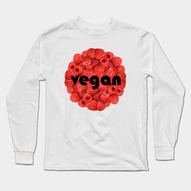 Raspberry vegan circle Long Sleeve T-Shirt by deadblackpony